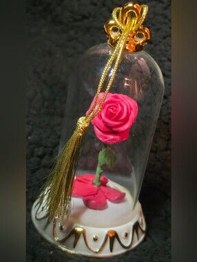 EUC Lenox Disney Showcase Beauty and the Beast Enchanted Rose Ornament